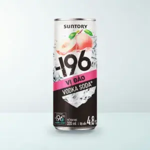 Đồ Uống Có Cồn Có Gaz Chứa Vodka Vị Đào Suntory -196°C (4,8% ALC) Lon 320 ml