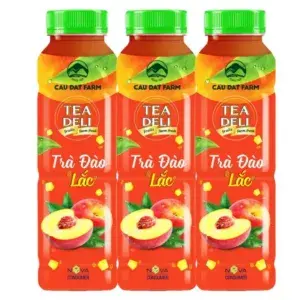 3 chai trà đào lắc Fruit Deli 1 lít