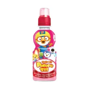 4 chai nước trái cây Pororo vị dâu 235ml