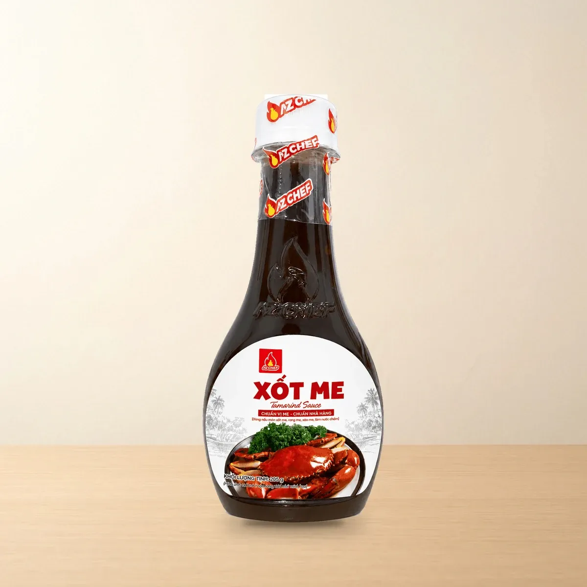 Bao bì Xốt Me Chua Ngọt AZ Chef Chai 205 g chính hãng Bao bì Xốt Me Chua Ngọt AZ Chef Chai 205 g chính hãng