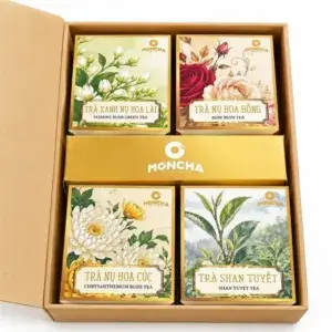 Bộ trà hoa thảo mộc Moncha hộp 80g