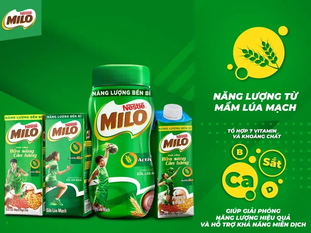 Bột thức uống lúa mạch Milo Active Go bịch 330g Bột thức uống lúa mạch Milo Active Go bịch 330g