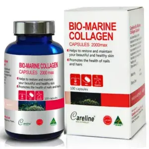 Careline Bio Marine Collagen 2000 mg |100 viên| Bổ sung Collagen chiết xuất từ da cá biển - Hỗ trợ chăm sóc da/tóc/móng [S/P Chuẩn Úc]