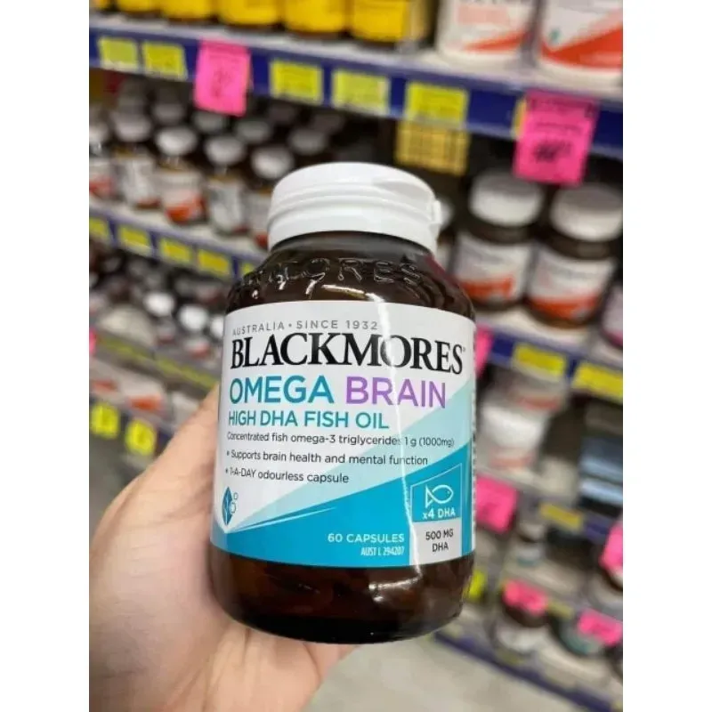 Dầu Cá Blackmores Omega Brain High DHA - Viên Uống Bổ Não 60 Viên, Tăng Cường Trí Nhớ và Phát Triển Não Bộ Dầu Cá Blackmores Omega Brain High DHA - Viên Uống Bổ Não 60 Viên, Tăng Cường Trí Nhớ và Phát Triển Não Bộ