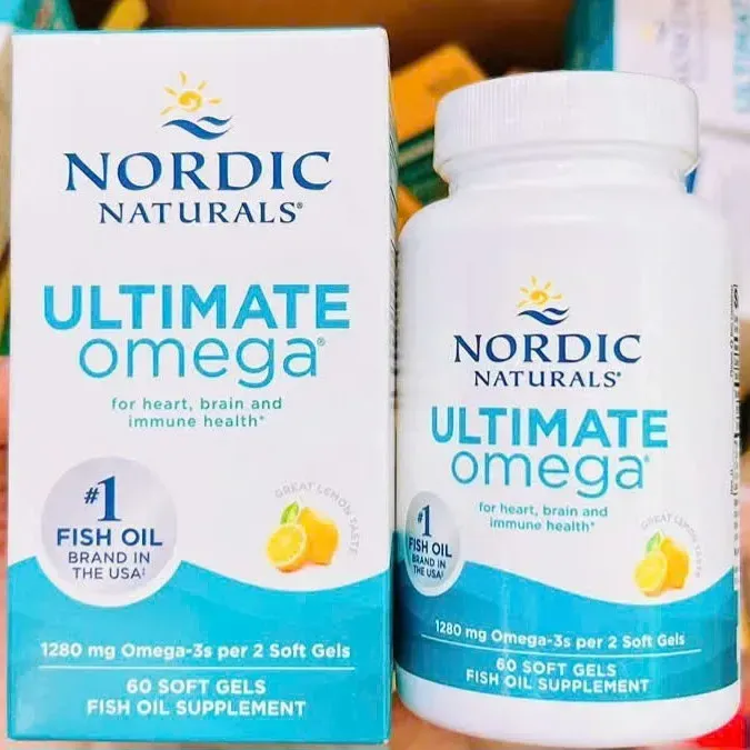 Dầu Cá Nordic Naturals Ultimate Omega 1280mg 60 Viên Hương Chanh - Tăng Cường Sức Khỏe Tim Mạch và Não Bộ Mỹ Dầu Cá Nordic Naturals Ultimate Omega 1280mg 60 Viên Hương Chanh - Tăng Cường Sức Khỏe Tim Mạch và Não Bộ Mỹ