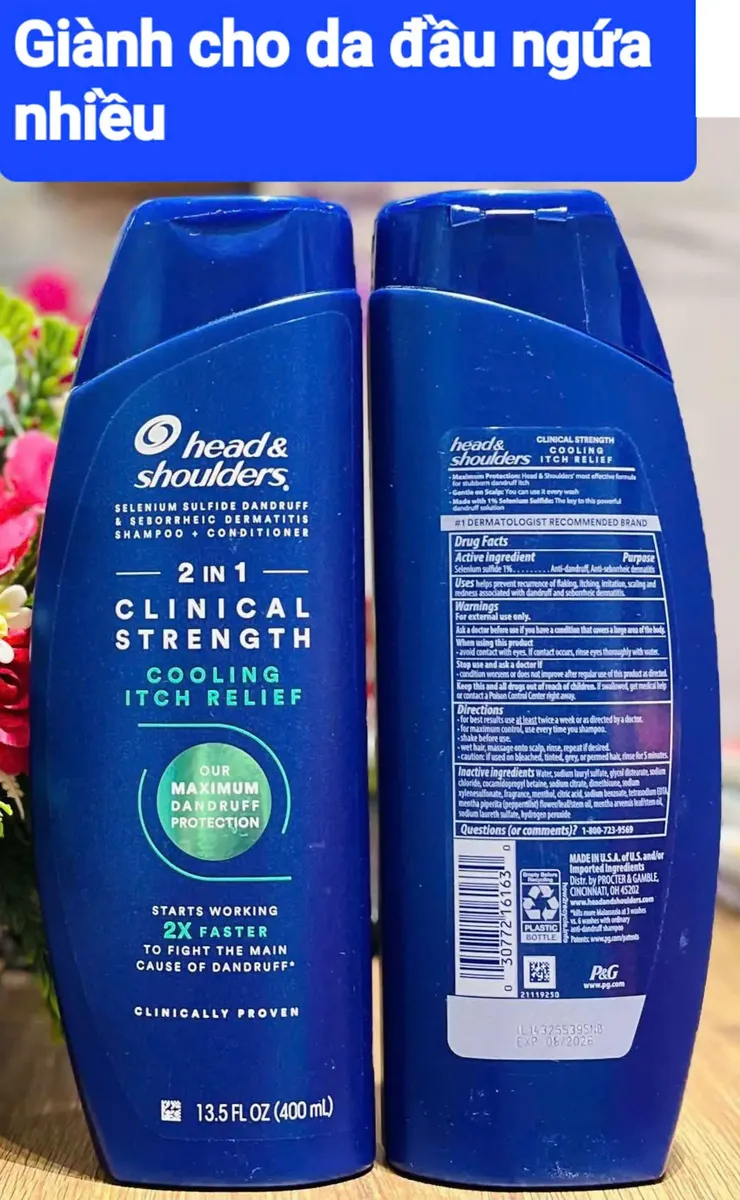 Dầu Gội Head & Shoulders Clinical Strength Xanh Lá 400ml - Giúp Sạch Gàu, Ngăn Ngứa, Chăm Sóc Tóc Khỏe Mạnh, Hàng Mỹ Dầu Gội Head & Shoulders Clinical Strength Xanh Lá 400ml - Giúp Sạch Gàu, Ngăn Ngứa, Chăm Sóc Tóc Khỏe Mạnh, Hàng Mỹ