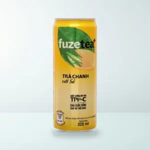 Thực Phẩm Bổ Sung: Trà Chanh Sả Fuze Tea Lon 320 ml — Ảnh chụp bao bì sản phẩm thực tế