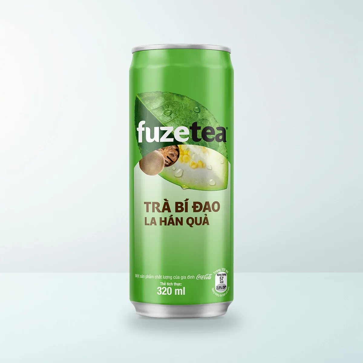 Nước Giải Khát: Trà Bí Đao La Hán Quả Fuze Tea Lon 320 ml — Ảnh sản phẩm chính hãng Nước Giải Khát: Trà Bí Đao La Hán Quả Fuze Tea Lon 320 ml — Ảnh sản phẩm chính hãng