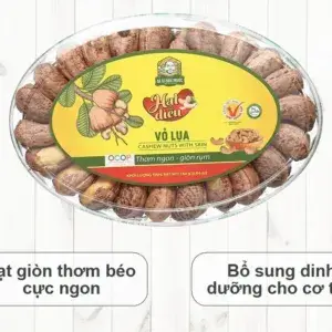 Hạt điều vỏ lụa Bà Tư Bình Phước hộp 160g