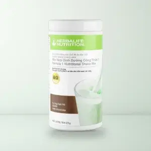 Hộp Hỗn Hợp Dinh Dưỡng Công Thức 1 Herbalife Hương Bạc Hà Sô cô la 572g có nhãn Low GI
