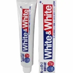Kem Đánh Răng White and White Lion 150g Nhật Bản - Siêu Trắng, Chống Vết Ố, Thơm Mát, An Toàn cho Răng Miệng