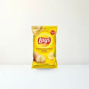 Bao bì mặt trước Snack Khoai Tây Lay's Vị Khoai Tây Tự Nhiên Classic Gói 90 g chính hãng Lay's
