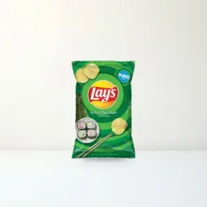 Bao bì mặt trước Snack Khoai Tây Lay's Vị Tảo Biển Nori Gói 50 g chính hãng Lay's
