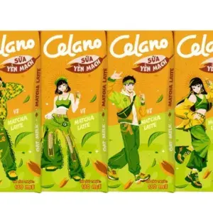 Lốc 4 hộp sữa yến mạch vị matcha latte Celano 180ml