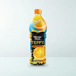 Thực Phẩm Bổ Sung: Nước Cam Có Tép Minute Maid Teppy Chai Nhựa PET 1 L — Ảnh chụp bao bì sản phẩm thực tế