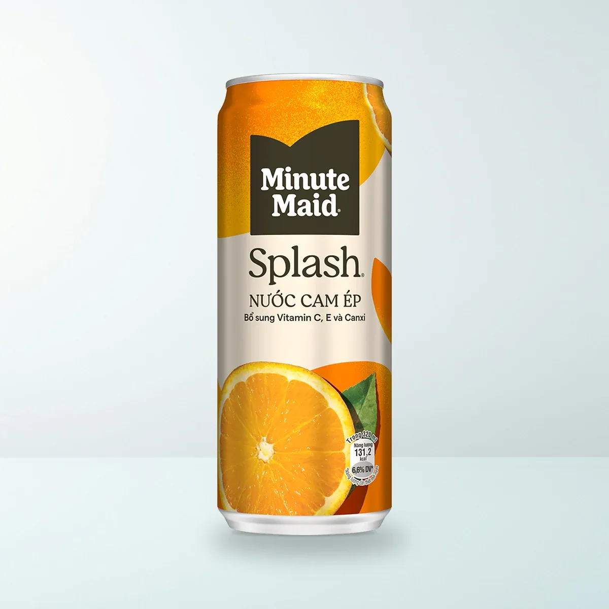 Minute Maid Splash Orange Juice Drink 320 ml Can Thực Phẩm Bổ Sung: Nước Cam Ép Minute Maid Splash Lon 320 ml