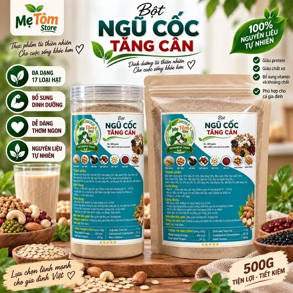 Ngũ Cốc Hỗ Trợ Tăng Cân 17 Loại Hạt Làm Từ Đậu Và Hạt Dinh Dưỡng Ngũ Cốc Hỗ Trợ Tăng Cân 17 Loại Hạt Làm Từ Đậu Và Hạt Dinh Dưỡng