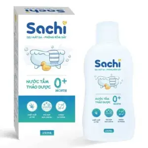 Nước tắm Sachi 250ml - Hỗ trợ làm dịu mát da, phòng rôm sảy, không cay mắt cho trẻ sơ sinh từ 0M+ - An toàn và tự nhiên
