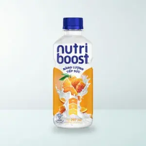 Thực Phẩm Bổ Sung: Nước Uống Sữa Trái Cây Nutriboost Hương Cam Chai Nhựa PET 297 ml — Ảnh sản phẩm chính hãng