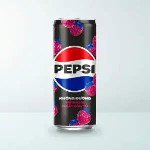 Nước Uống Có Gaz Pepsi Hương Vị Phúc Bồn Tử Không Calo Lon 320 ml