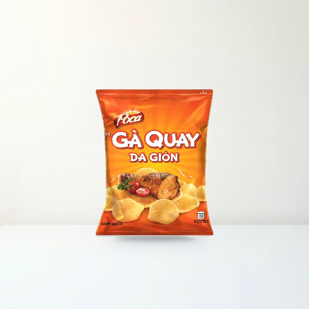 Bao bì mặt trước Snack Poca Vị Gà Quay Da Giòn Gói 32 g chính hãng Poca Bao bì mặt trước Snack Poca Vị Gà Quay Da Giòn Gói 32 g chính hãng Poca