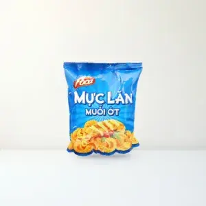 Bao bì mặt trước Snack Poca Vị Mực Lăn Muối Ớt Gói 32 g chính hãng Poca