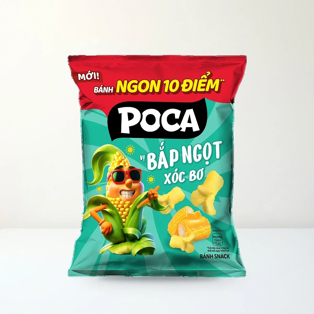 Bao bì mặt trước Snack Poca Partyz Vị Bắp Ngọt Xốc Bơ Gói 32 g chính hãng Poca Bao bì mặt trước Snack Poca Partyz Vị Bắp Ngọt Xốc Bơ Gói 32 g chính hãng Poca