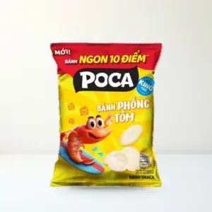 Bao bì mặt trước Bánh Phồng Tôm Poca Gói 60 g chính hãng Poca