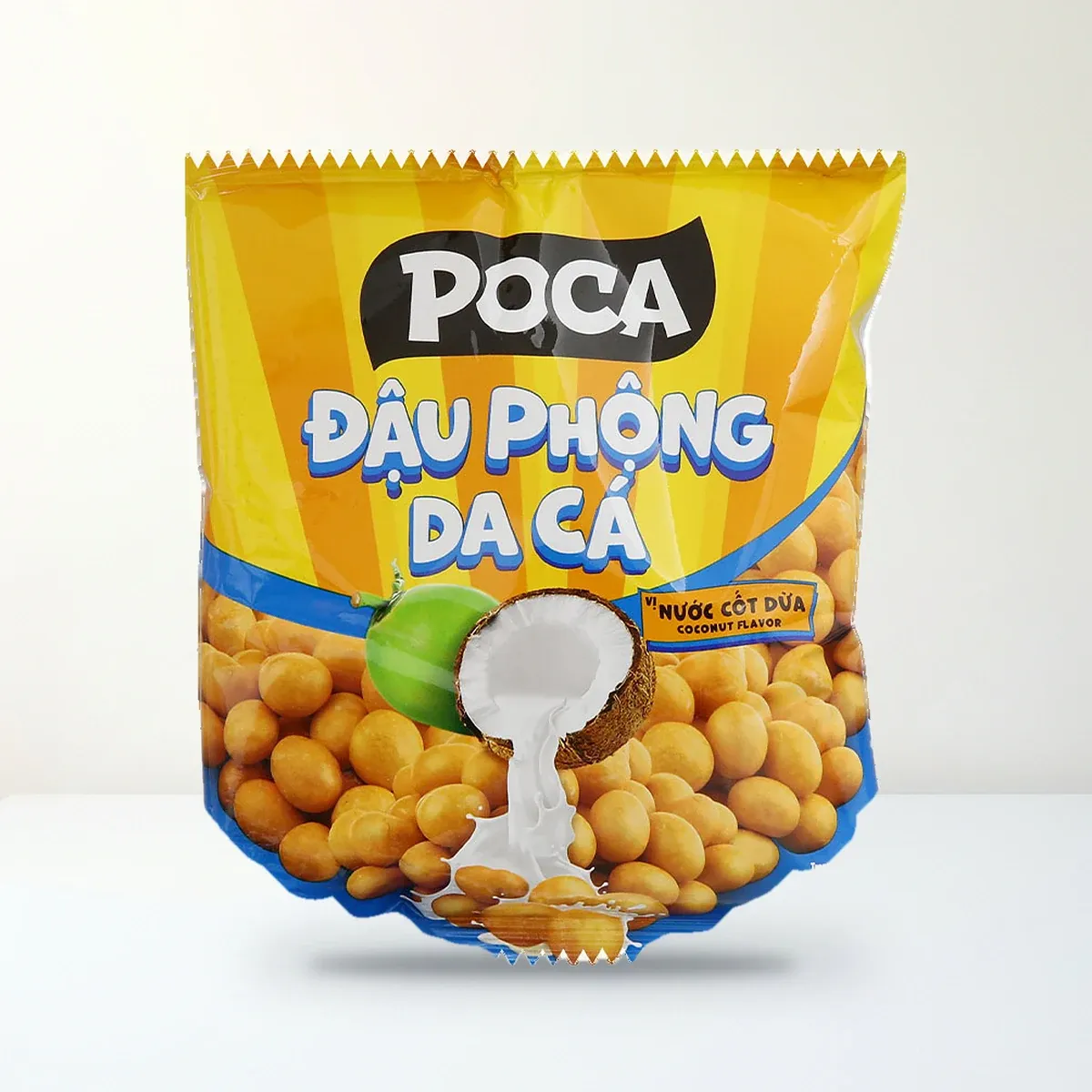 Bao bì mặt trước Đậu Phộng Da Cá Poca Nutz Vị Nước Cốt Dừa Gói 68 g chính hãng Poca Bao bì mặt trước Đậu Phộng Da Cá Poca Nutz Vị Nước Cốt Dừa Gói 68 g chính hãng Poca