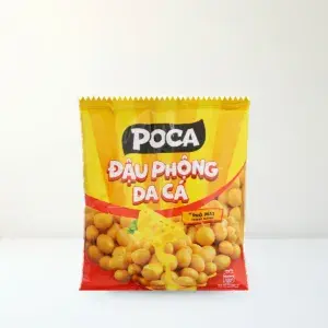 Bao bì mặt trước Đậu Phộng Da Cá Poca Nutz Vị Phô Mai Gói 28 g chính hãng Poca