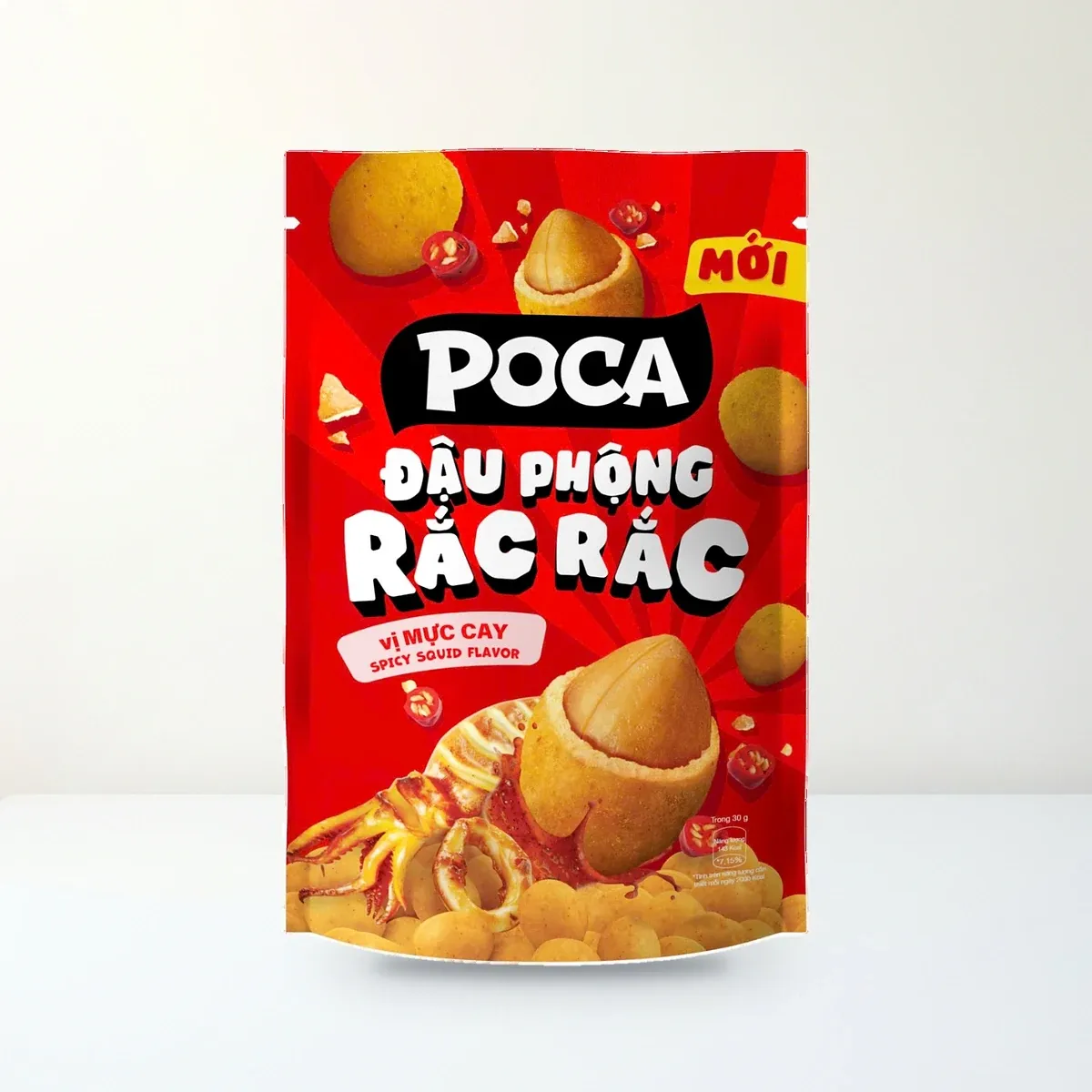Bao bì mặt trước Đậu Phộng Rắc Rắc Poca Nutz Vị Mực Cay Gói 70 g chính hãng Poca Bao bì mặt trước Đậu Phộng Rắc Rắc Poca Nutz Vị Mực Cay Gói 70 g chính hãng Poca