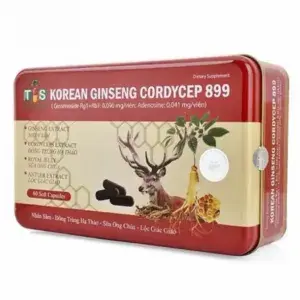 Sâm Thiếc Korean Ginseng Cordycep 899 (Hộp 60 viên) Hỗ trợ bồi bổ cơ thể, nâng cao sức đề kháng, giảm căng thẳng mệt mỏi