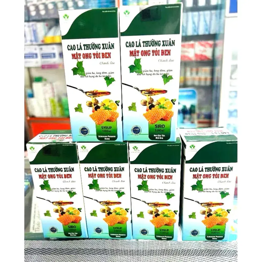 siro cao lá thường xuân mật ong tỏi đen hỗ trợ giảm ho viêm họng loãng đờm, chai 100ml - date mới siro cao lá thường xuân mật ong tỏi đen hỗ trợ giảm ho viêm họng loãng đờm, chai 100ml - date mới