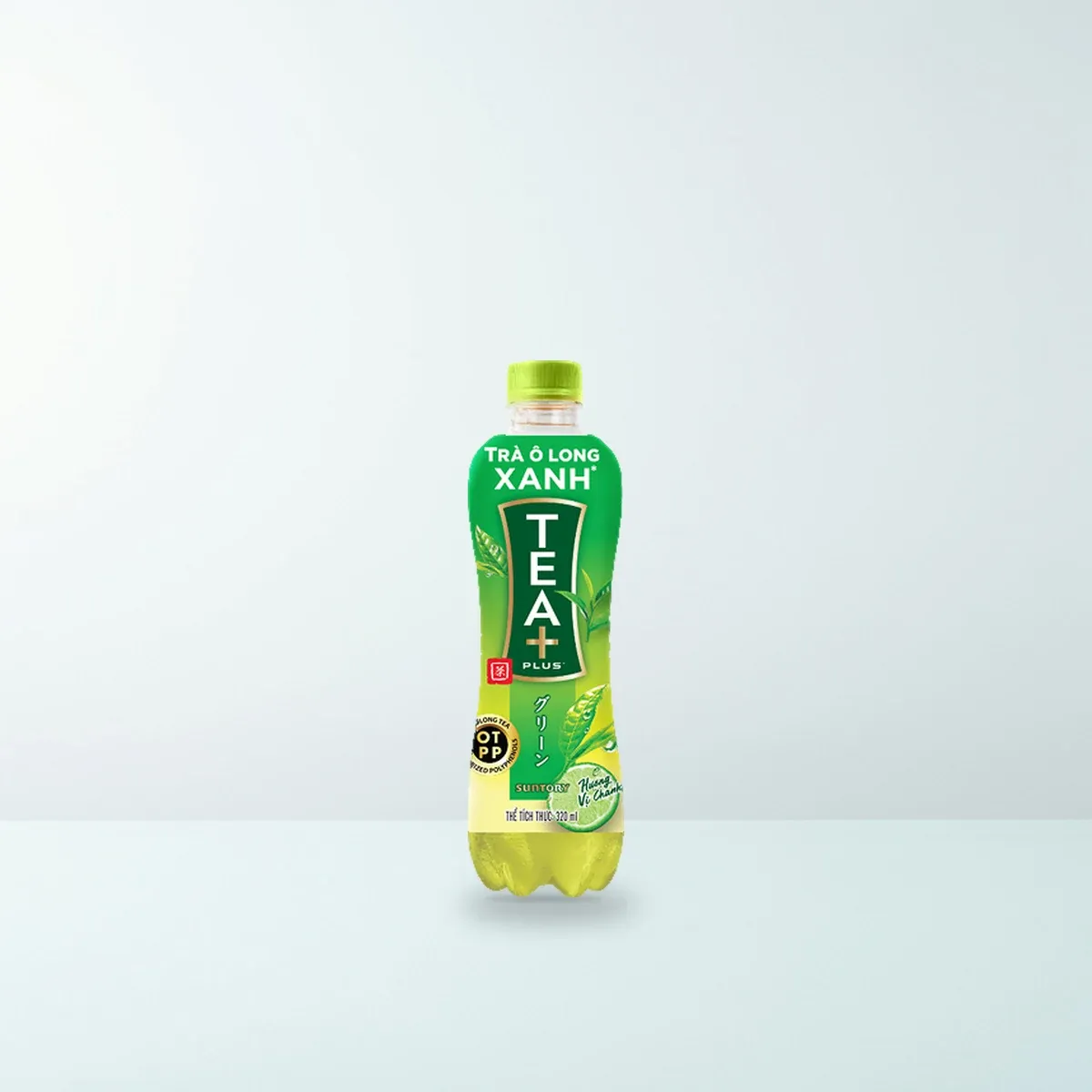 TEA+ (Plus) Green Oolong Tea Lemon Flavor (320 ml Bottle) Trà Ô Long Xanh TEA+ (Plus) Hương Vị Chanh (Chai 320 ml)