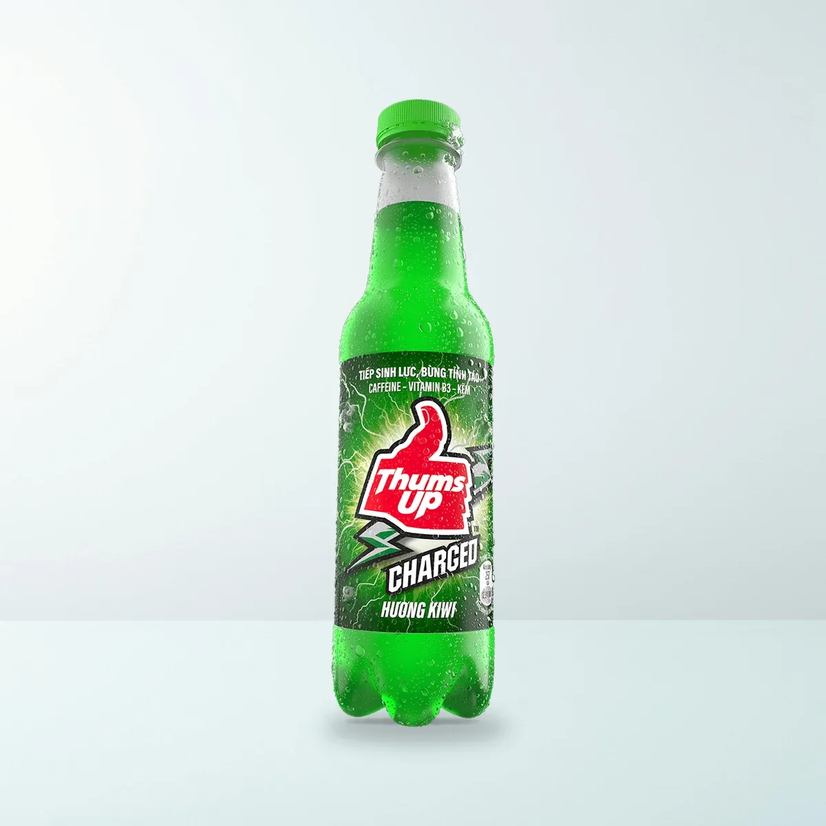 Thực Phẩm Bổ Sung: Nước Tăng Lực Có Ga Thums Up Charged Hương Kiwi Chai Nhựa PET 330 ml Thực Phẩm Bổ Sung: Nước Tăng Lực Có Ga Thums Up Charged Hương Kiwi Chai Nhựa PET 330 ml