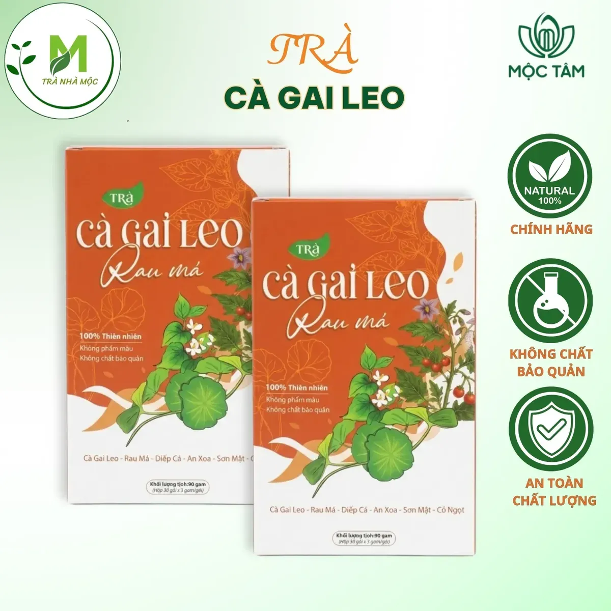 Trà Cà Gai Leo Túi Lọc Mộc Tâm- Hỗ Trợ Giải Độc, Thanh Nhiệt, Mát Gan, Cải Thiện Tiêu Hóa- Đẹp Da ( Hộp 30 túi x 3g) Trà Cà Gai Leo Túi Lọc Mộc Tâm- Hỗ Trợ Giải Độc, Thanh Nhiệt, Mát Gan, Cải Thiện Tiêu Hóa- Đẹp Da ( Hộp 30 túi x 3g)