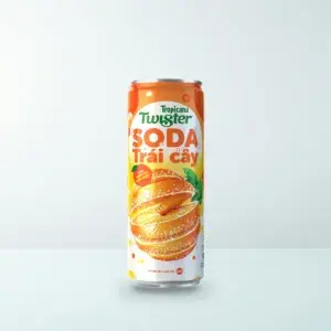 Twister Nước Uống Soda Trái Cây Chứa Nước Ép Cam (Lon 320 ml)