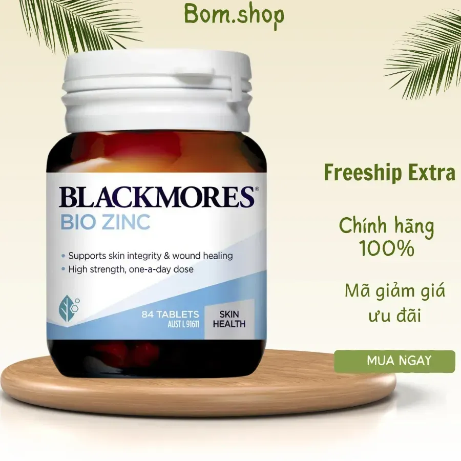 Viên Kẽm Blackmores Bio Zinc 84 Viên - Bổ Sung Kẽm Tăng Cường Miễn Dịch & Sức Khỏe Da Chính Hãng Úc Viên Kẽm Blackmores Bio Zinc 84 Viên - Bổ Sung Kẽm Tăng Cường Miễn Dịch & Sức Khỏe Da Chính Hãng Úc