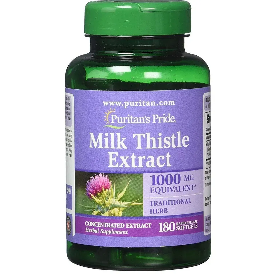 Viên Uống Bổ Gan Milk Thistle Extract Puritan’s Pride 1000mg - Hỗ Trợ Giải Độc Gan, 180 Viên, Sản Phẩm Từ Mỹ Viên Uống Bổ Gan Milk Thistle Extract Puritan’s Pride 1000mg - Hỗ Trợ Giải Độc Gan, 180 Viên, Sản Phẩm Từ Mỹ
