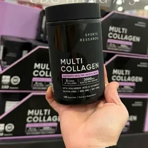 Viên Uống Bổ Sung Collagen Sports Research Multi Collagen 180 Viên - Tăng Cường Da, Tóc, Móng Khỏe Mạnh Từ Trong Ra Ngoài Viên Uống Bổ Sung Collagen Sports Research Multi Collagen 180 Viên - Tăng Cường Da, Tóc, Móng Khỏe Mạnh Từ Trong Ra Ngoài