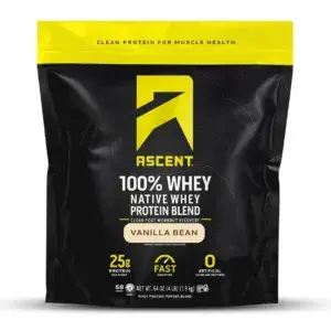Whey Ascent - Đạm tươi 100% phục hồi cơ, dinh dưỡng thể hình - Bịch 1,9kg 2 vị vanilla và chocolate date 2028 - Chính hãng Mỹ