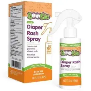 Xịt Giảm Hăm Boogie Diaper Rash Cream Spray 1.7 Fl Oz - Dưỡng Da Nhạy Cảm Cho Trẻ Sơ Sinh, An Toàn Từ Thiên Nhiên